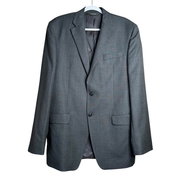 Merona Premium 100% Wool Two-Button Suit Jacket Men's 42L Gray - Picture 1 of 8